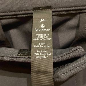 Lululemon Mens 34 Pants - bought the wrong size and already removed the tags!